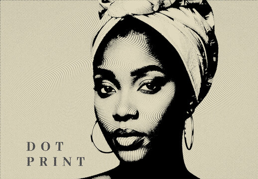 Dot Print Photo Effect