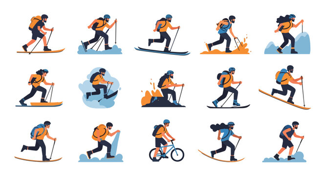 Athlete performing various dynamic yoga poses in sequence.