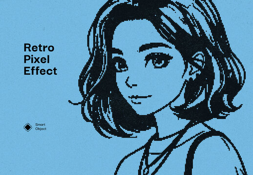 Retro Pixelated Photo Effect