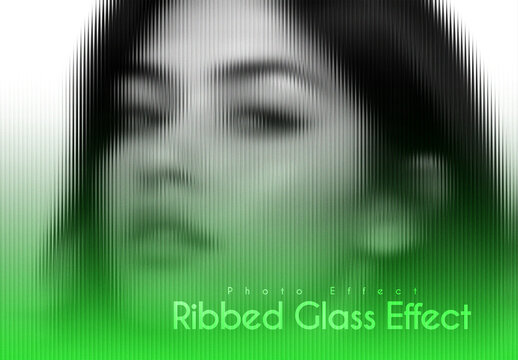 Ribbed Glass Photo Effect