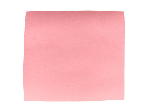 Soft pink sticky note with clean edge