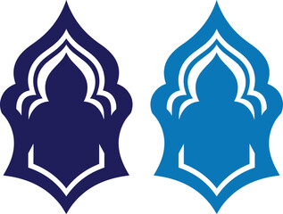 アラビア風の美しい装飾的なアーチ型フレーム、イスラム様式の幾何学模様とモスクの窓をイメージしたエレガントなベクターデザイン、ラマダンやイードのグリーティングカードに最適な伝統的な飾り枠 © Aralan