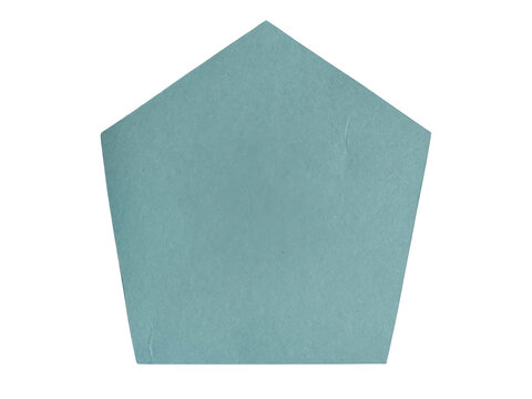 Simple geometric pentagon shape in light blue color