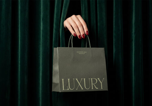 Luxury Shopping Bag PSD Mockup