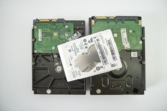 Suzano, Sao Paulo - Brazil - february 25, 2026: Internal Hard Disk Drive for Data Storage