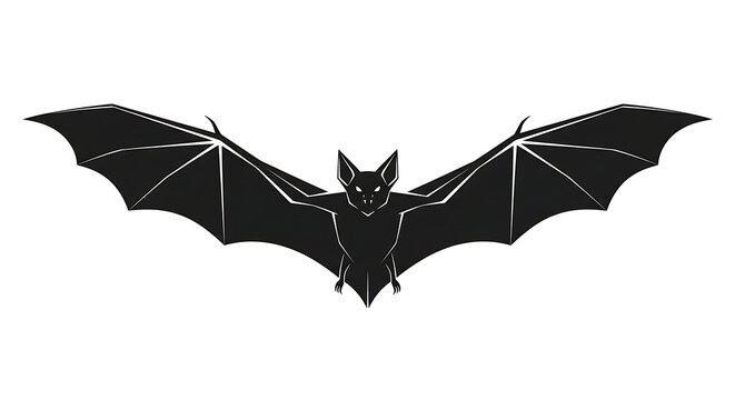 Silhouette of a flying bat