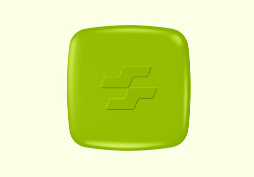 Modern Rounded 3D App Icon Mockup