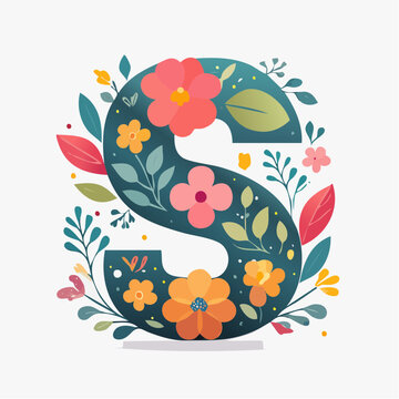 Floral Letter S
