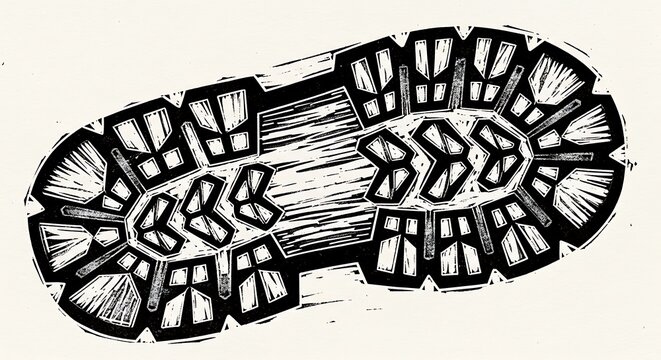 Boot print illustration