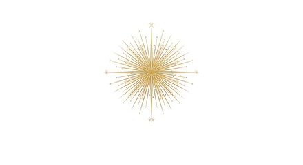 Obraz premium Golden starburst graphic on white background