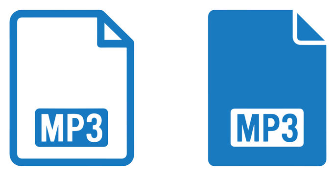 mp3 music file format icon vector