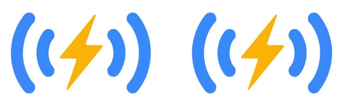 wireless charging vector icon