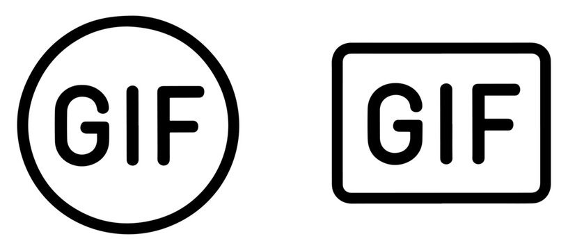 gif file format vector icon