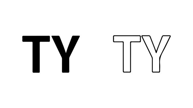 Letters T and Y Typography Concept Design
