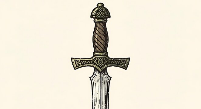 Vintage sword illustration