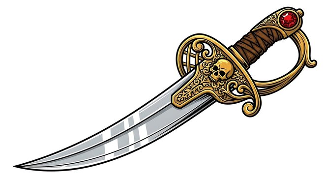 Cartoon saber illustration