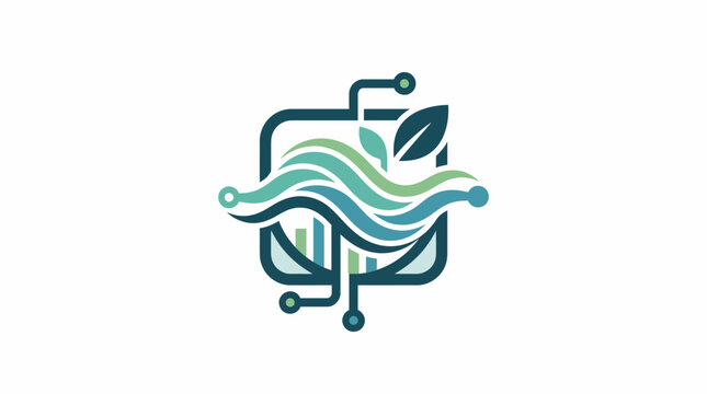 Eco friendly technology logo design concept.