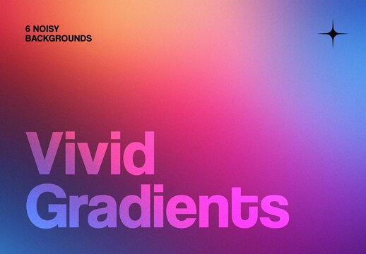 Vivid Grainy Textures &ndash; Gradient Background Pack for Design (PSD)