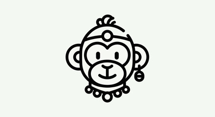 Stylized monkey face icon © BudiSantoso