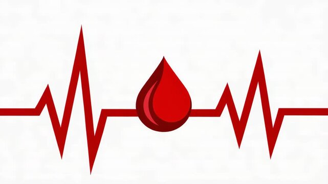 Blood Donation Heartbeat Illustration