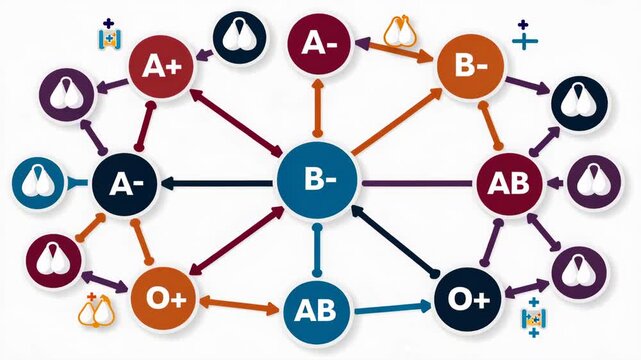 Blood Type Medical Infographic Illustration