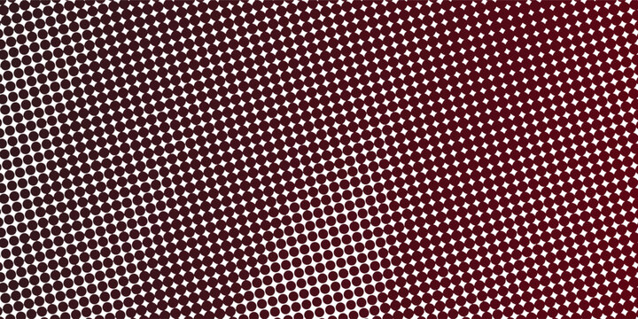 Abstract dark red and black halftone background with star dot patterns, grunge pop art style comic backdrop design
