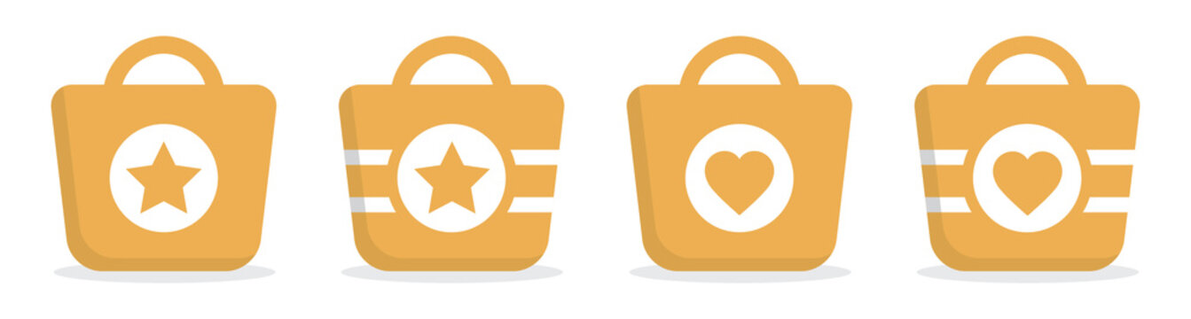 Favorite shopping bag icon vector illustration