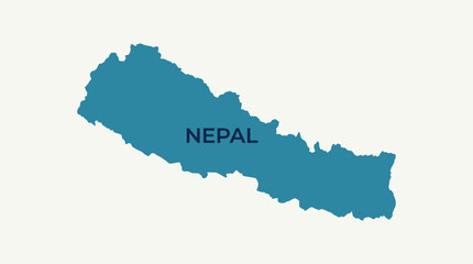 Obraz premium Map of Nepal country in Asia.