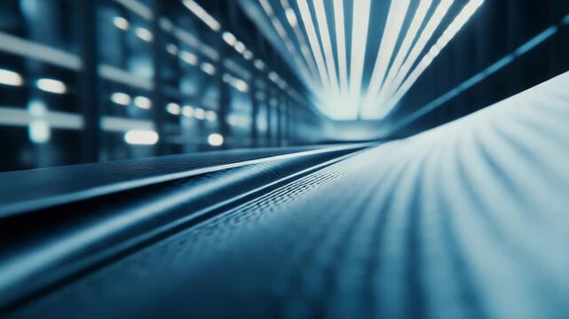 Abstract network surface simulating fast data transfer through futuristic digital pathways, integrating concepts of artificial intelligence and innovation