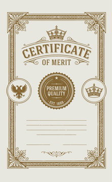 Vintage retro cards. Template greeting card wedding invitation. Line calligraphic frames