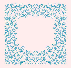 Vintage vector set retro cards. Template greeting card border or invitation © bow