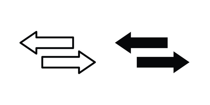 Transfer arrows icon vector Illustration, Solid and stroke Style Icon