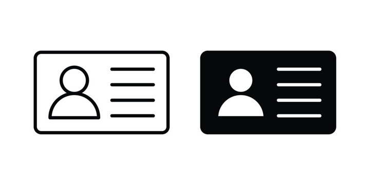 user id icon vector Illustration, Solid and stroke Style Icon