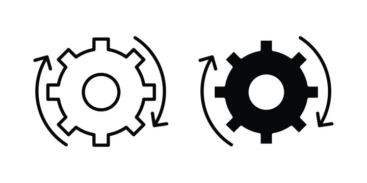 Workflow icon vector Illustration, Solid and stroke Style Icon