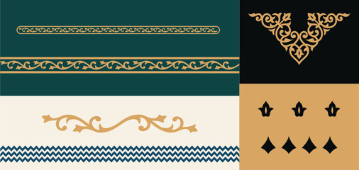Decorative patterns embodying the spiritual identity of the Kaaba's covering.Visual identity for Hajj and Umrah © Salwa
