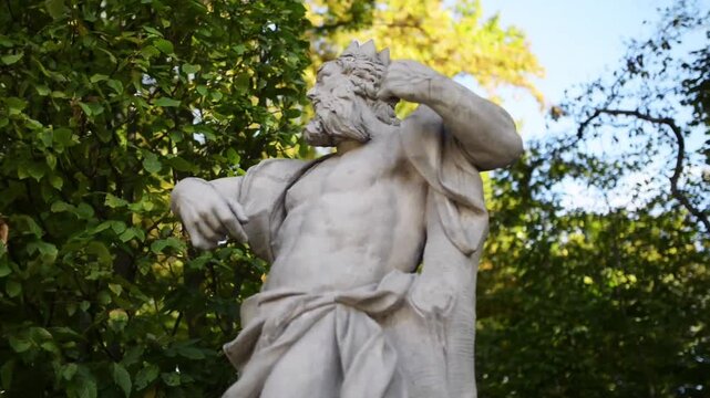 Sculptures in park of Wilanow Palace, Warsaw