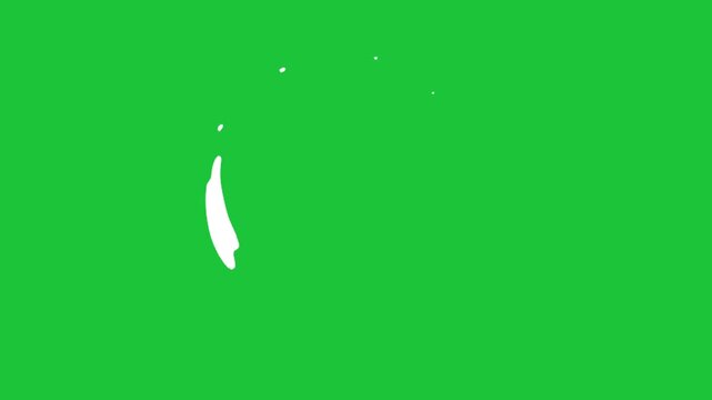White doodle line drawing animation on green screen background ideal for creative motion graphics overlays and edits