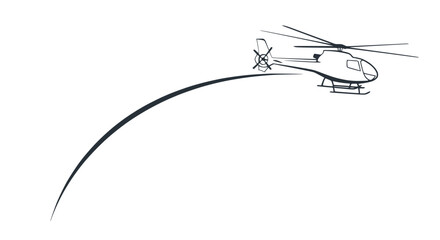 Fototapeta premium Helicopter flying in the air.
