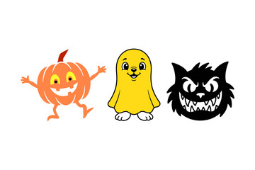 Fototapeta premium Halloween icons set