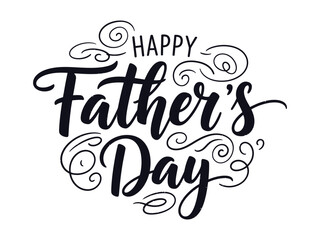 Obraz premium Happy father's day calligraphy greeting