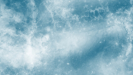 Abstract blue watercolor wash space texture with star elements © ShadOw
