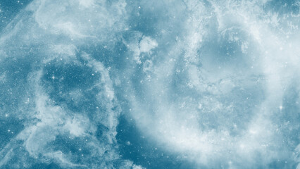 Abstract blue space dust texture with grainy digital noise effect © ShadOw
