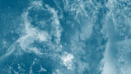 Abstract deep blue universe backdrop for luxury tech products © ShadOw