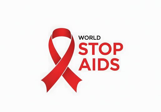World stop aids red ribbon logo