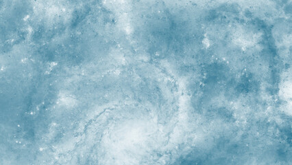 Digital art space background with blue monochrome nebula effects © ShadOw