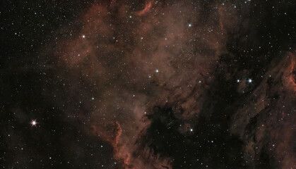 Obraz premium Red Cosmic Stellar Nursery North America Nebula