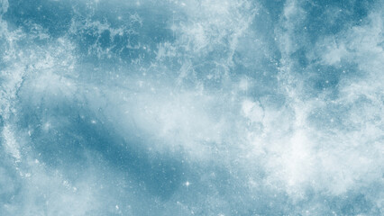 Abstract blue astronomical design with glowing cosmic dust cloud © ShadOw