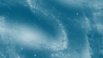 Fototapeta premium Fluid cosmic dust texture background in shades of blue and white
