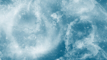 Creative deep space background with textured blue cosmic clouds © ShadOw