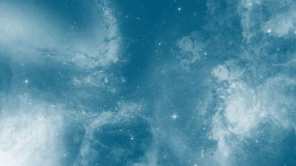 Modern deep space backdrop with blue abstract grain and texture © ShadOw